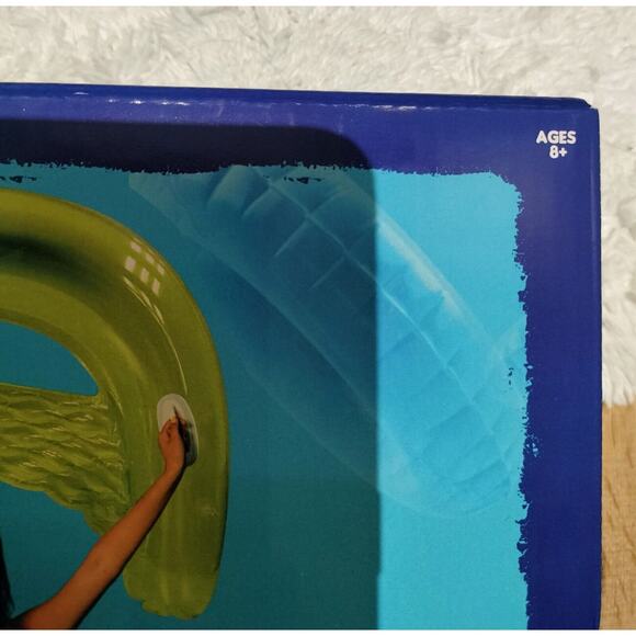 High Five Inflatable Lounge Chair Green Pool Float Swim Toys Floating Lake Beach - Picture 6 of 12